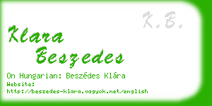 klara beszedes business card